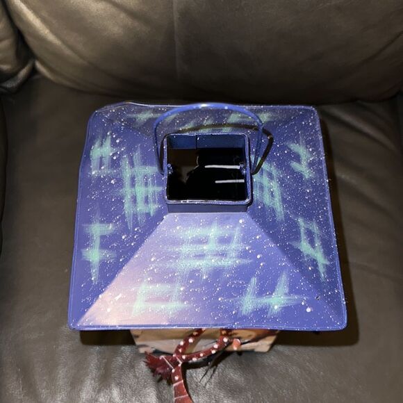 Tin Metal Snowman Candle Light Lantern Christmas Holiday Decor - Picture 5 of 7